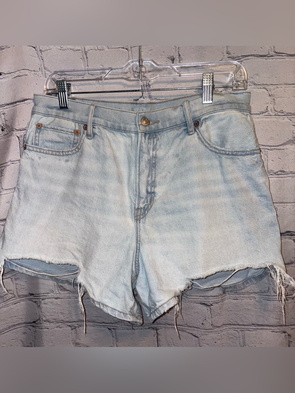 American Eagle Strigid Curvy 90s Boyfriend Denim Jean Shorts Size 10